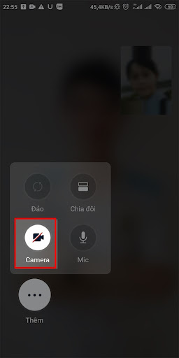 Bật/Tắt camera video call