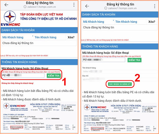 Cách đăng ký tài khoản điện lực trên zalo 2
