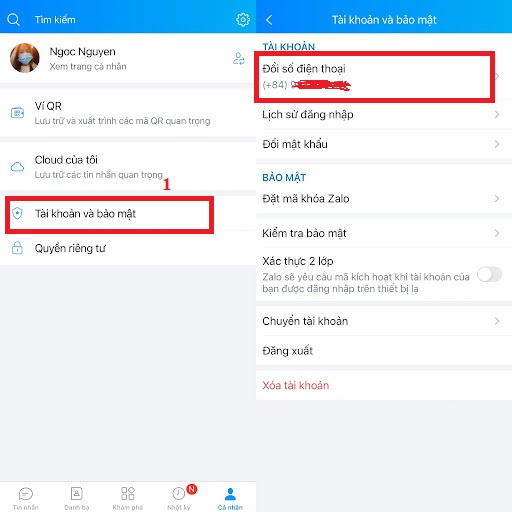 Cách đổi số điện thoại Zalo không mất đi tin nhắn 2