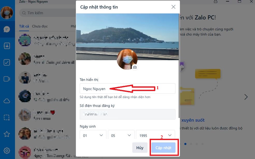 Cách đổi tên Zalo trên máy tính đơn giản nhất 3