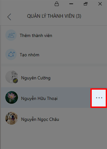 Cách mời thành viên ra khỏi nhóm chat Zalo trên máy tính 4