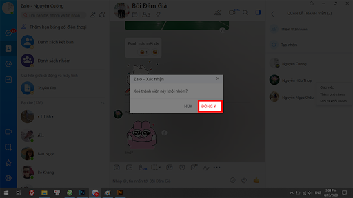 Cách mời thành viên ra khỏi nhóm chat Zalo trên máy tính 6