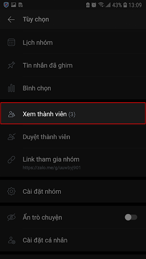 Cách mời thành viên ra khỏi nhóm trò chuyện Zalo trên điện thoại 4