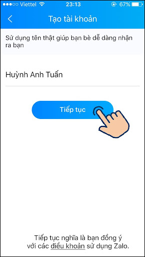 Cách tạo tài khoản Zalo trên điện thoại đơn giản 2
