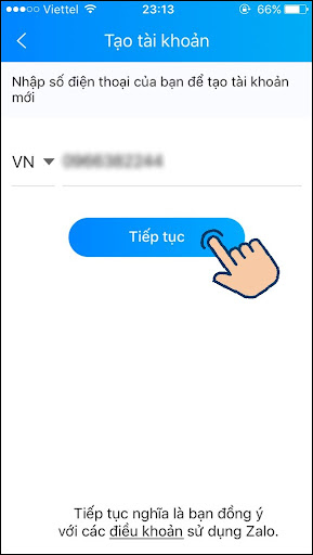 Cách tạo tài khoản Zalo trên điện thoại đơn giản 3