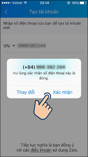 Cách tạo tài khoản Zalo trên điện thoại đơn giản 4