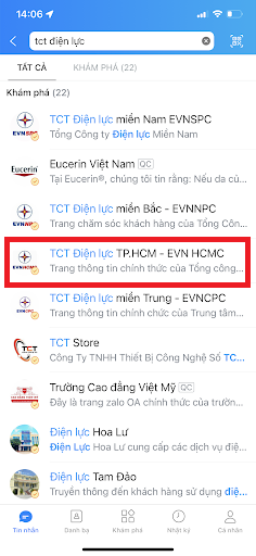 Cách thanh toán và tra cứu hóa đơn điện trên Zalo 1