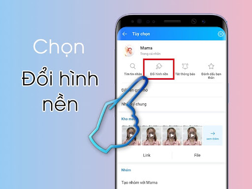 Cách thay đổi hình nền chat Zalo trên điện thoại 2