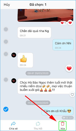 Cách thu hồi- xóa tin nhắn Zalo đã gửi hay đã xem trên điện thoại 3