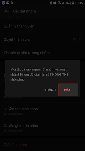 Cách xóa nhóm chat Zalo trên điện thoại 6