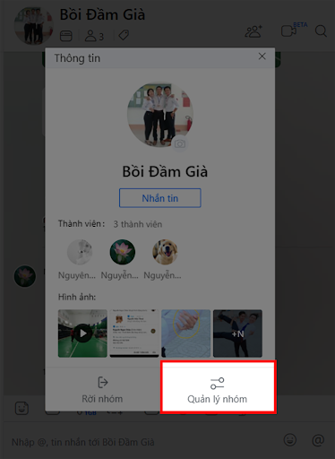 Cách xóa nhóm chat trên Zalo PC 4