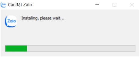 Chờ quá trình cài đặt ZaloPC chạy thành công