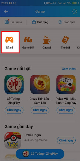 cách chơi game online trên Zalo mà không cần tải về điện thoại 2