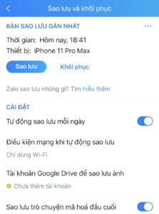 Cách sao lưu và khôi phục tin nhắn trên Zalo đơn giản