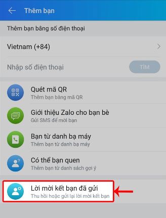 Cách hủy mời kết bạn đã gửi trên Zalo dễ dàng 3