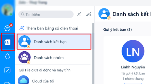 Cách kết bạn Zalo trên PC hoặc Zalo trên Website 1