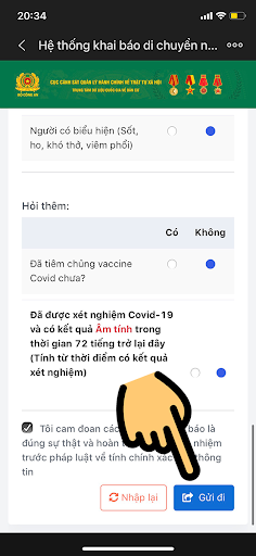 Cách khai báo y tế trên Ví QR Zalo khi di chuyển nội địa nhanh chóng 13