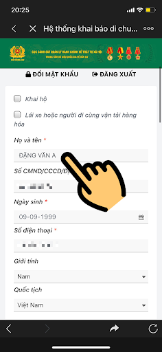 Cách khai báo y tế trên Ví QR Zalo khi di chuyển nội địa nhanh chóng 7