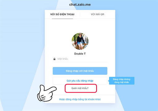 Cách lấy lại mật khẩu Zalo trên máy tính hoặc website 1