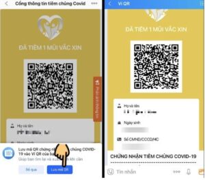 Cách lưu chứng nhận tiêm vắc-xin trên ví QR Zalo bằng điện thoại 9