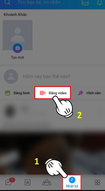 Cách đăng video Zalo trên điện thoại đoen giản 2