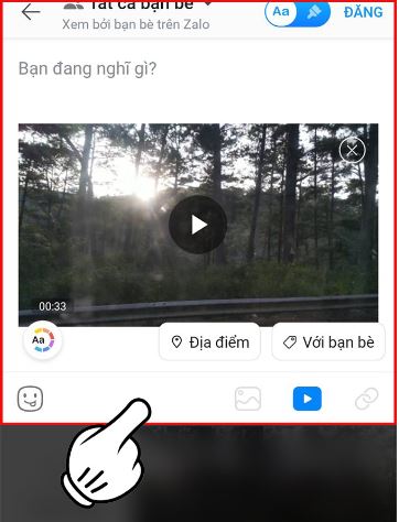 Cách đăng video Zalo trên điện thoại đoen giản 5