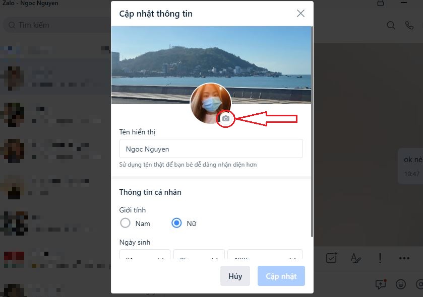 Cách đổi hình đại diện Zalo trên máy tính nhanh chóng 4