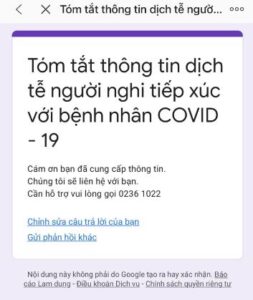 Cách khai báo y tế F1-F2 ở Đà Nẵng trên Zalo qua tổng đài 1022 8