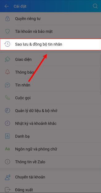 Cách sao lưu và khôi phục tin nhắn trên Zalo đơn giản 3