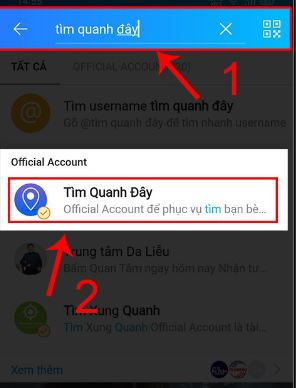 Cách tìm bạn bằng tính năng tìm kiếm quanh đây trên Zalo 2