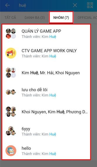 Hướng tìm nhóm chat Zalo khi bạn quên tên nhóm 2