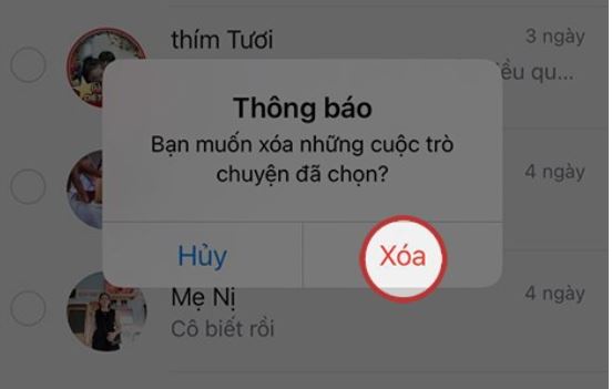 Xóa nhiều cuộc trò chuyện từ nhiều người trên Zalo 4