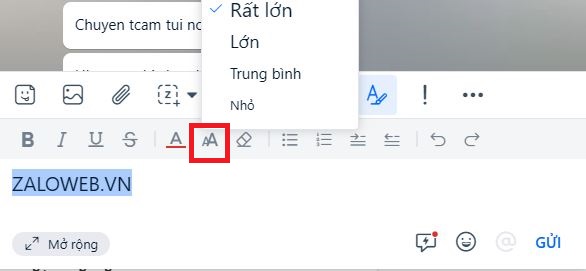 Cách đổi kiểu chữ trên Zalo máy tính như in đậm, in nghiêng hoặc gạch chân nhanh chóng 7