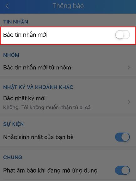 Hướng dẫn tắt thông báo tin nhắn Zalo trên điện thoại và máy tính 6