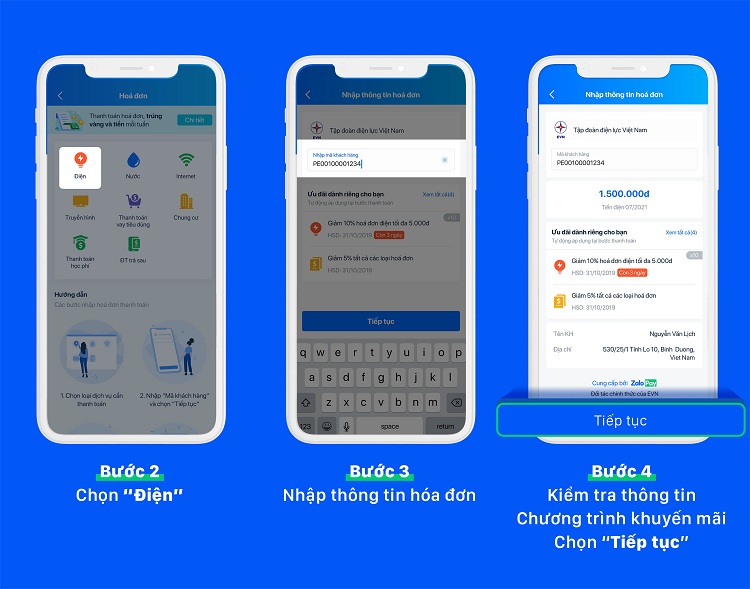 Hướng dẫn các cách thanh toán tiền điện nước trên Zalo Pay