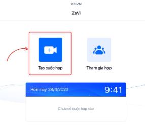 Cách tạo cuộc họp trên Zavi 1