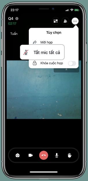 Được tắt mic của tất cả thành viên nếu bạn là chủ phòng trên Zavi