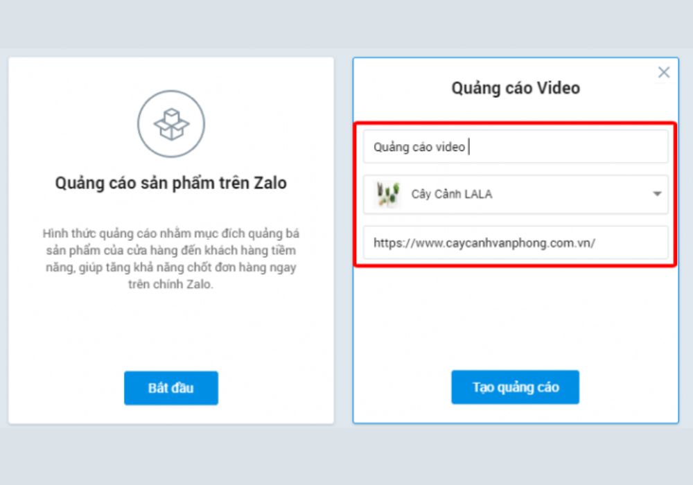 Cách làm video chạy quảng cáo Zalo