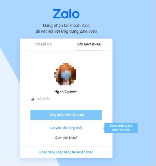 cách đăng nhập zalo web với mật khẩu