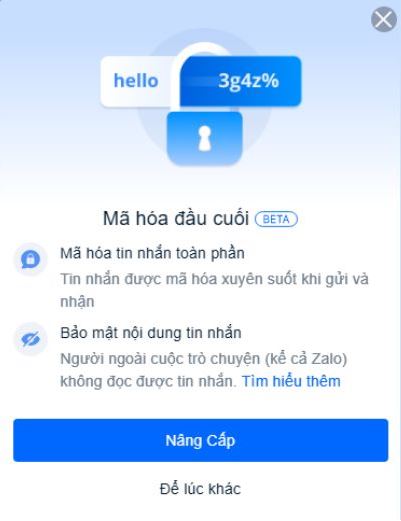 hướng dẫn cách bật mã hóa đầu cuối trên zalo chi tiết 6