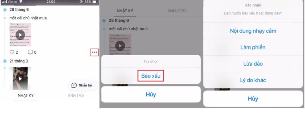 báo xấu trên zalo là gì 3