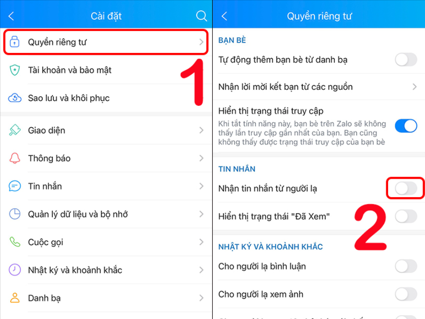 Cách tắt tự động thêm bạn Zalo từ danh bạ trên điện thoại 4