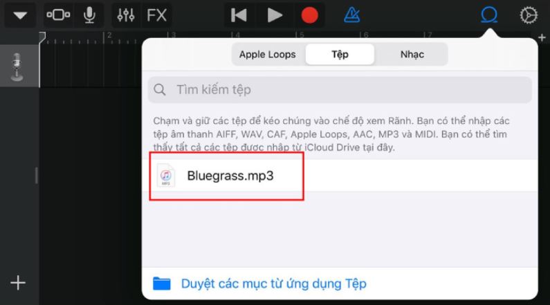 Cài nhạc chuông điện thoại iPhone bằng ứng dụng GarageBand 5