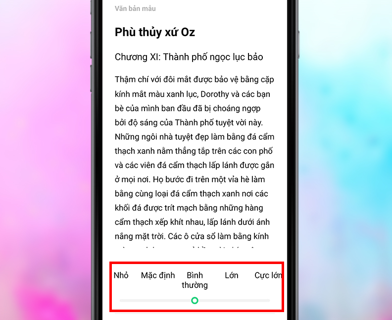 Cách tùy chỉnh cỡ chữ trên điện thoại Oppo 2