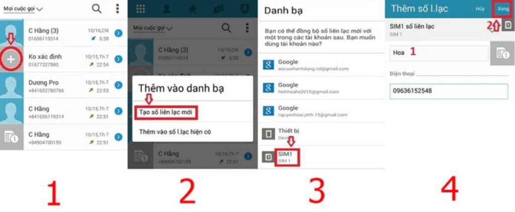 Cách thêm số điện thoại vào danh bạ trên Android, iPhone