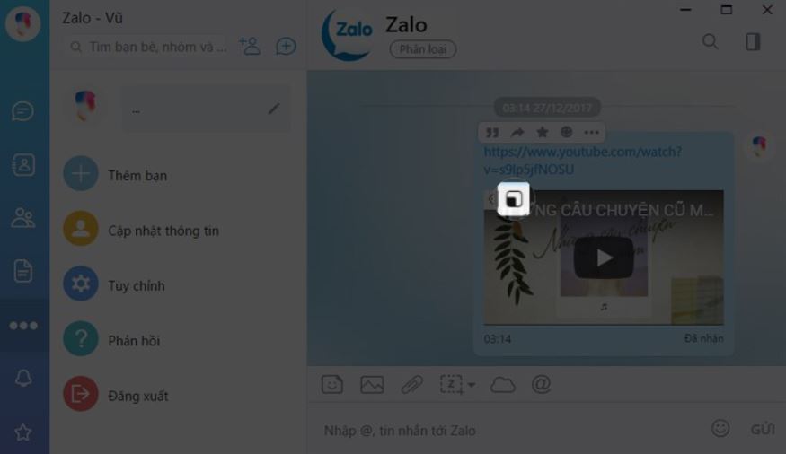 Hướng dẫn cách phóng to/thu nhỏ giao diện Zalo trên máy tính