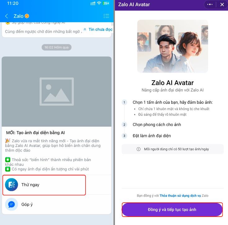 Zalo AI Avatar - Cách tạo ảnh đại diện bằng AI trên Zalo