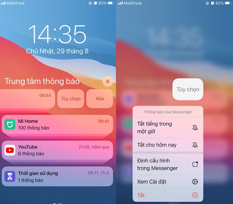 Cách tắt thông báo ứng dụng trên điện thoại iPhone, Android