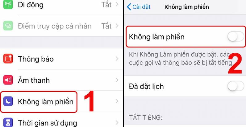 Cách tắt thông báo ứng dụng trên điện thoại iPhone, Android