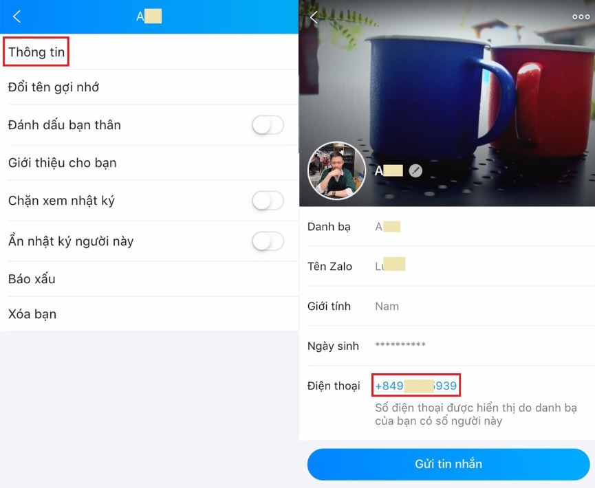 Làm sao để biết số điện thoại bạn bè trên Zalo điện thoại và máy tính?